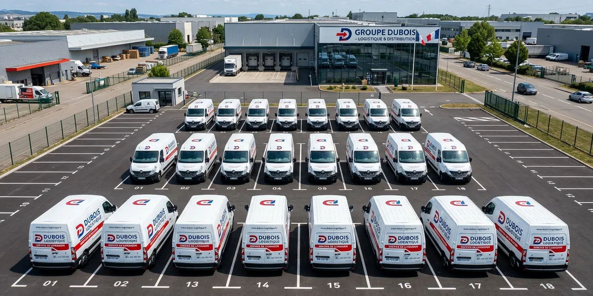 Flotte de véhicules floqués uniformément