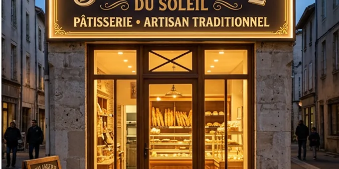 Boulangerie — enseigne lumineuse