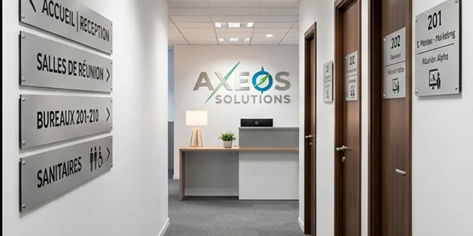 Après : Bureaux — signalétique intérieure complète