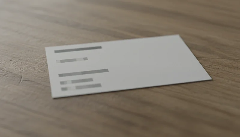Avant : Artisan — carte de visite premium