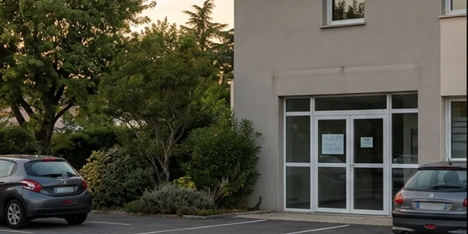 Avant : Agence immobilière — panneau directionnel