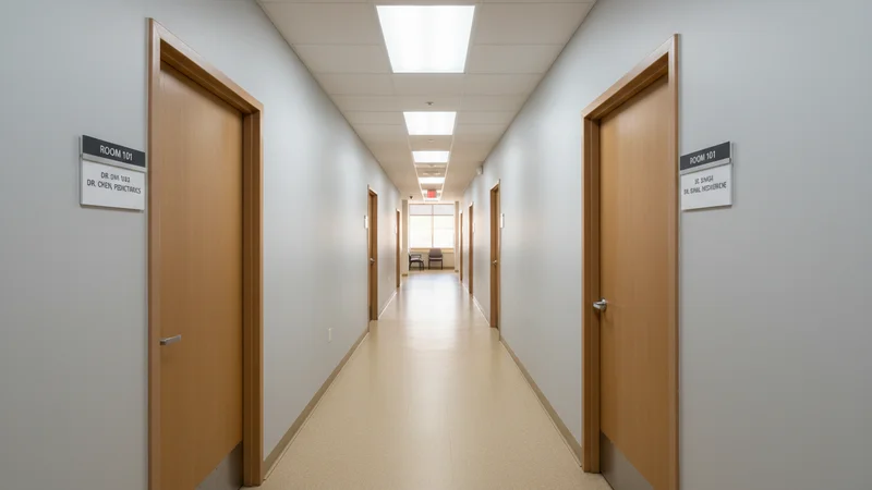 Avant : Cabinet médical — signalétique PMR
