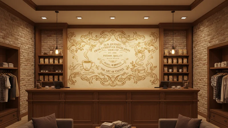 Après : Boutique — fresque adhésive murale