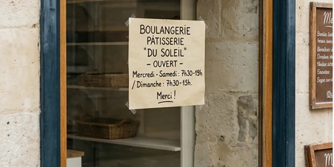 Avant : Boulangerie — vitrine latérale